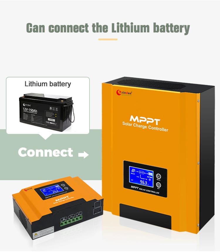 48v mppt charge controller with lithium battery