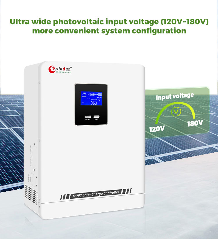 mppt solar regulator 12v has wide solar input voltage