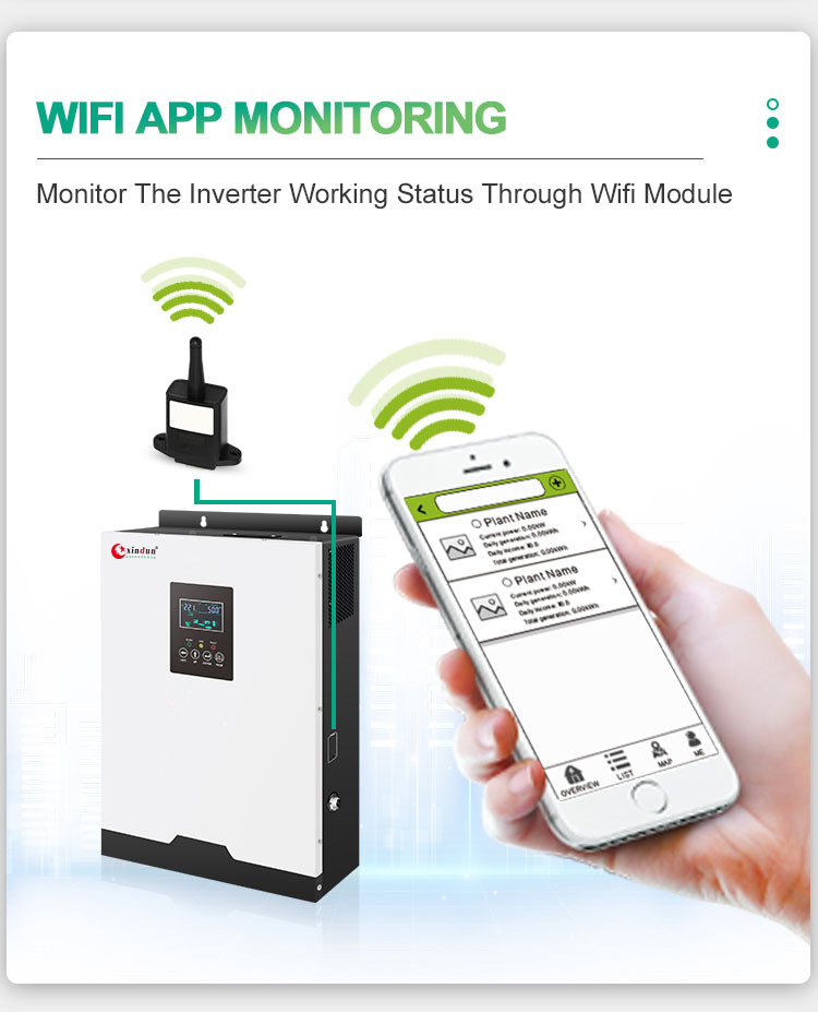 solar hybrid inverter without battery - wifi monitor