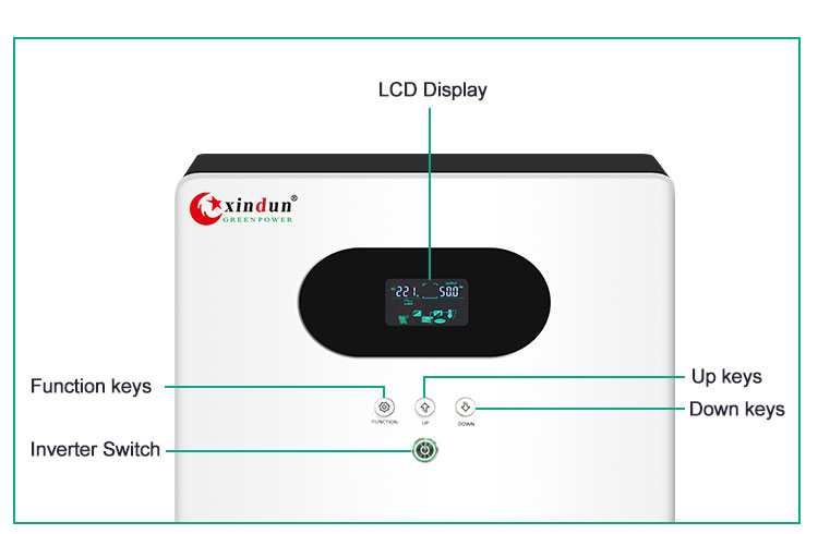lcd inverter with li ion battery mppt controller