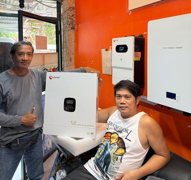 10kw hybrid inverter and 3kw hybrid inverter 5.12 Kwh lithium battery in Philippines