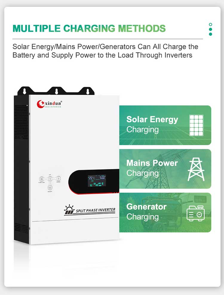 12000 watt inverter charger 48 volt 120 240vac charging mode