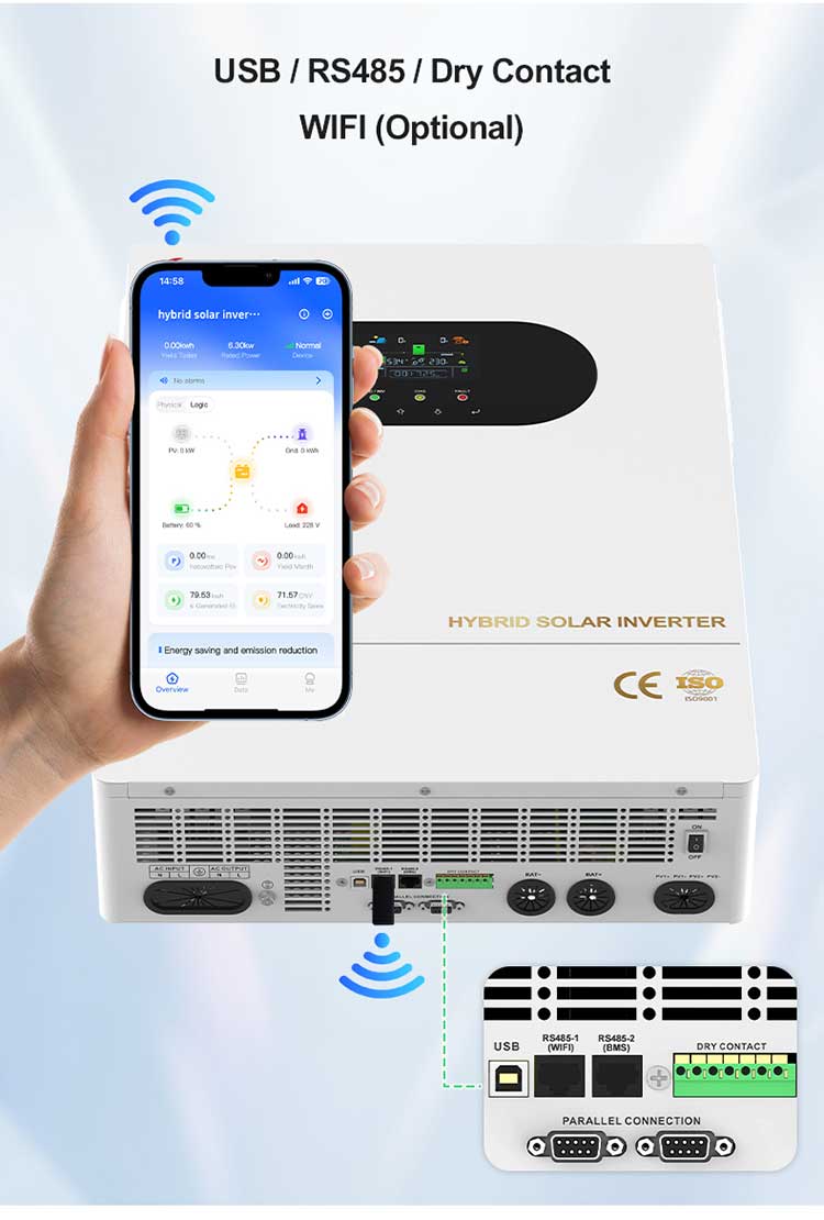 electric solar inverter with wifi