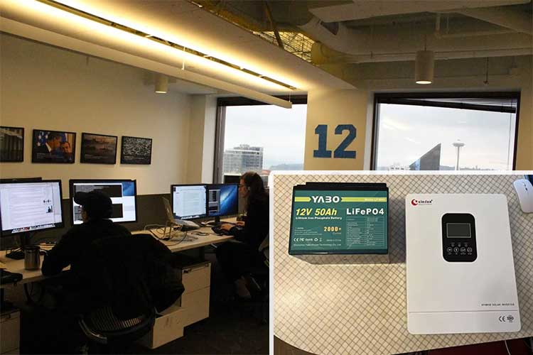 hybrid solar inverter with 12v 50ah lifepo4  battery