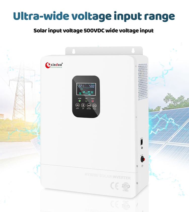 off grid hybrid solar inverter max input voltage up to 500vdc