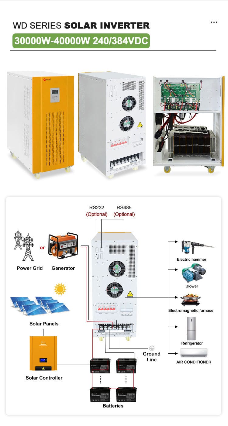 solar ups system for home 30kw 40kw