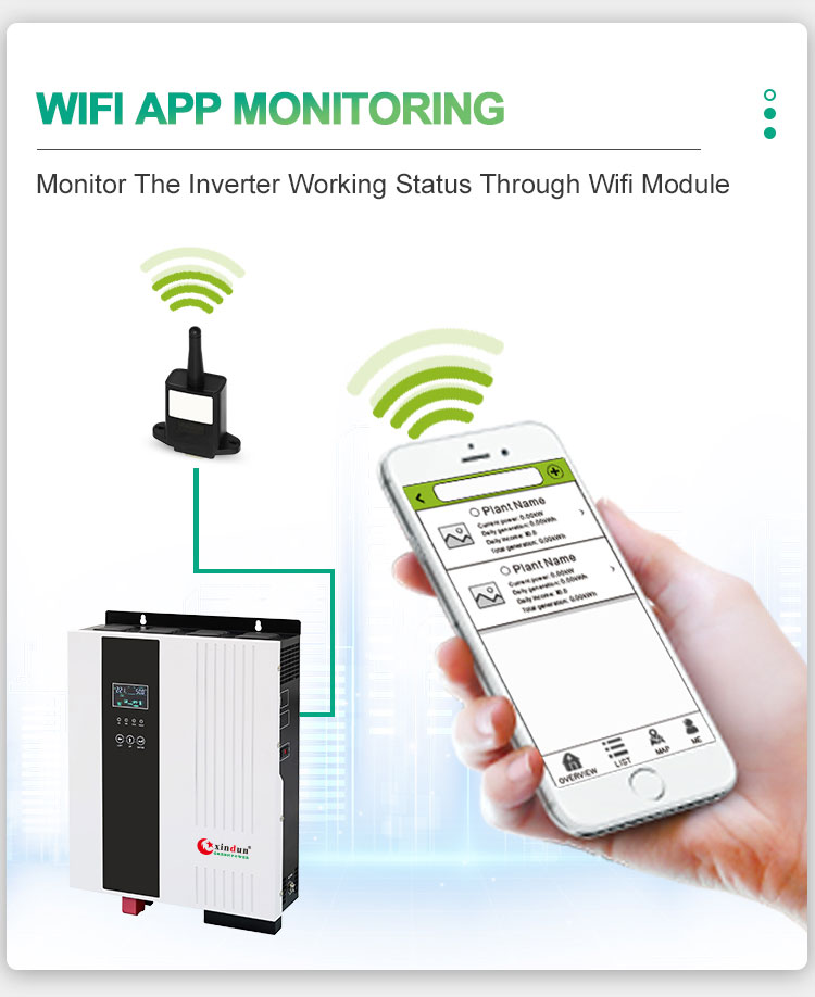 3kw hybrid inverter wifi monitoring