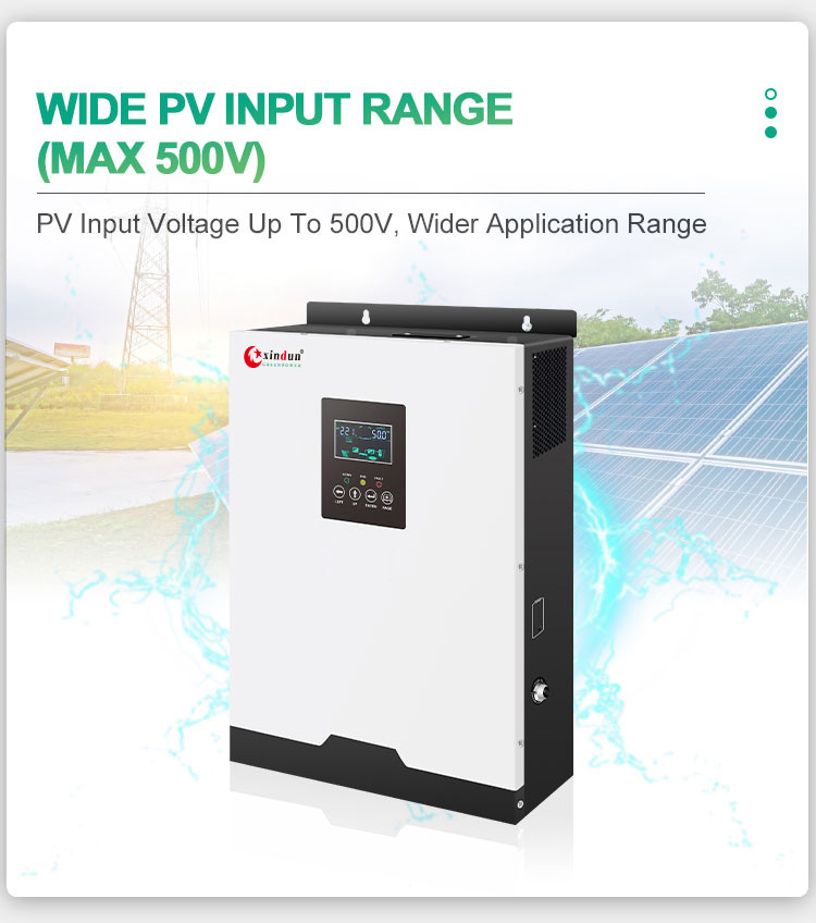 hybrid solar inverter without battery - wide pv input voltage