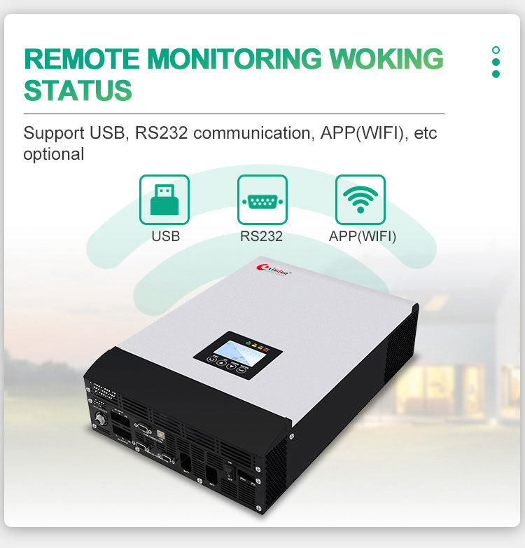 inverters in parallel single phase - usb rs232 wifi remote monitoring