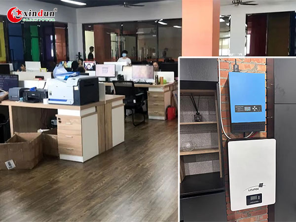 2KW Solar Electricity Inverter with Lithium Battery for Office in Ireland